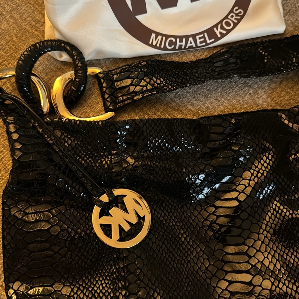 Michael Kors Python Shoulder Bag With Dustbag - image 2